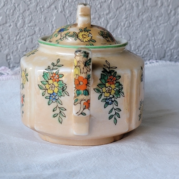 Vintage Trico lusterware creamer and sugar set hand painted Japan - Picture 6 of 8